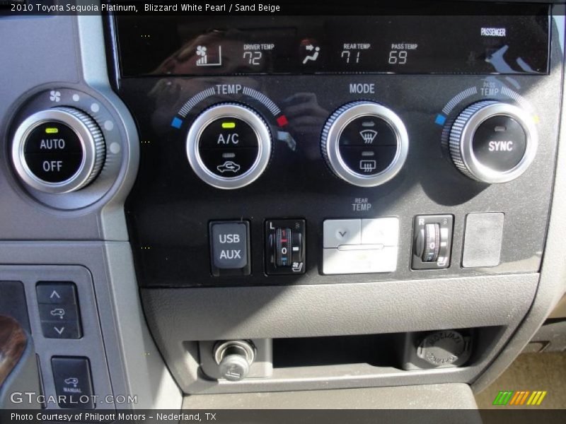 Controls of 2010 Sequoia Platinum