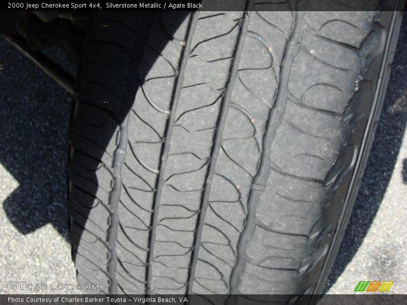 Silverstone Metallic / Agate Black 2000 Jeep Cherokee Sport 4x4