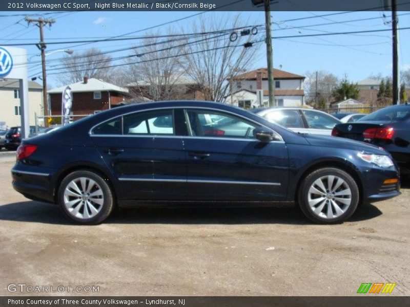 Night Blue Metallic / Black/Cornsilk Beige 2012 Volkswagen CC Sport