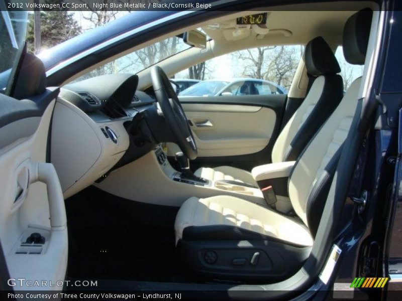 Night Blue Metallic / Black/Cornsilk Beige 2012 Volkswagen CC Sport