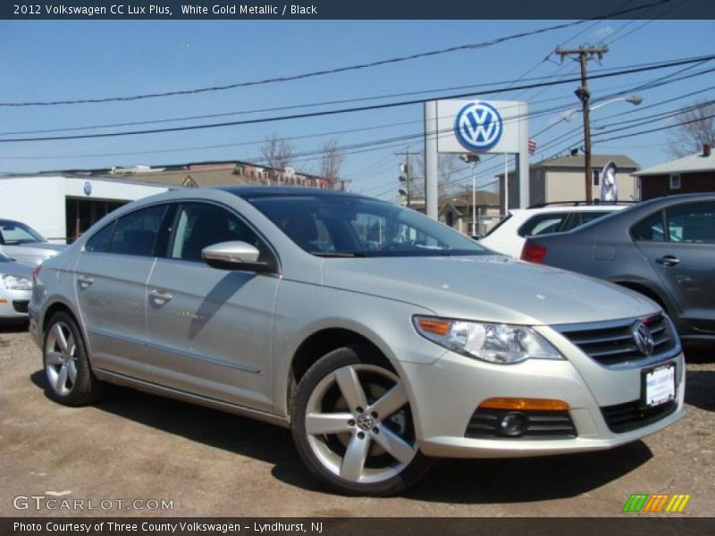 White Gold Metallic / Black 2012 Volkswagen CC Lux Plus