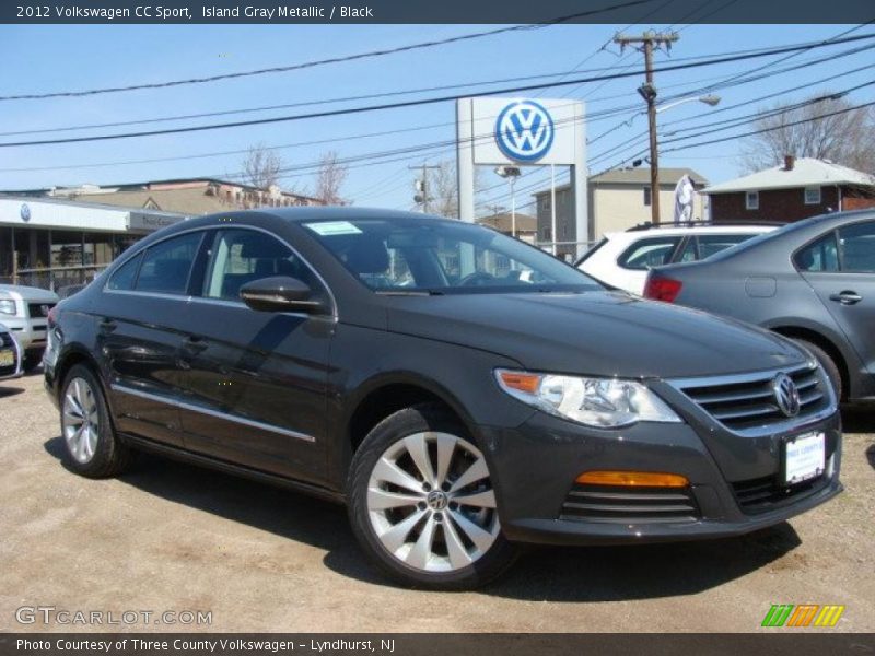 Island Gray Metallic / Black 2012 Volkswagen CC Sport