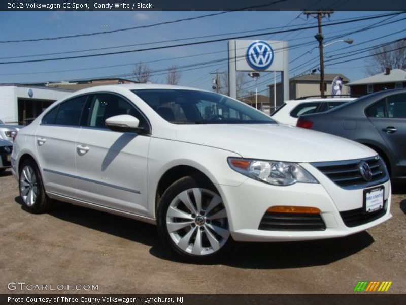 Candy White / Black 2012 Volkswagen CC Sport