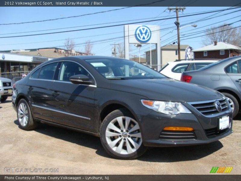 Island Gray Metallic / Black 2012 Volkswagen CC Sport