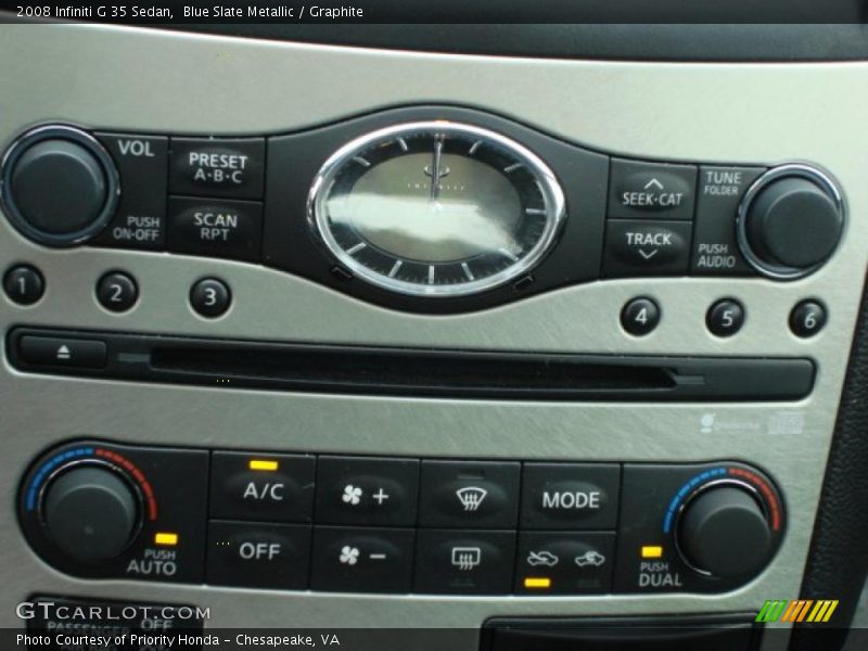 Controls of 2008 G 35 Sedan