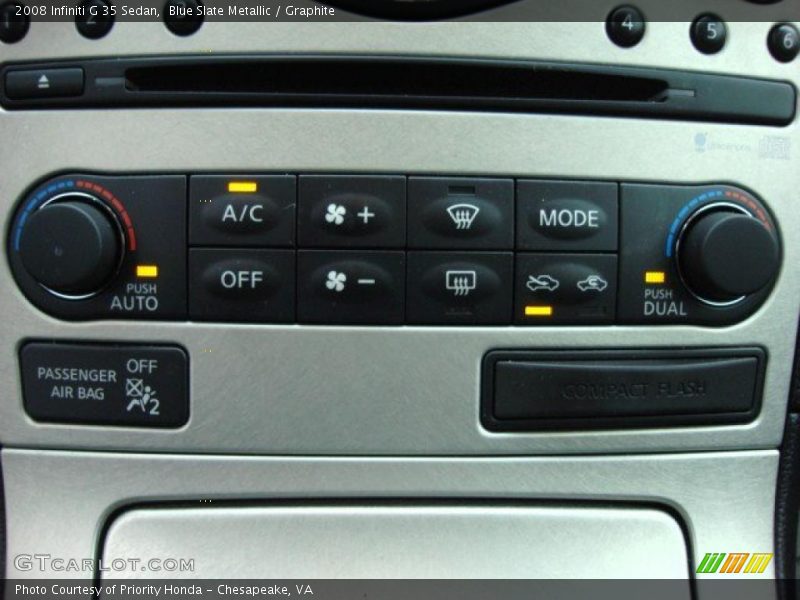 Controls of 2008 G 35 Sedan