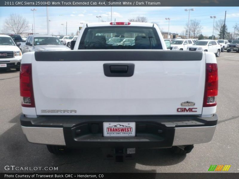 Summit White / Dark Titanium 2011 GMC Sierra 2500HD Work Truck Extended Cab 4x4