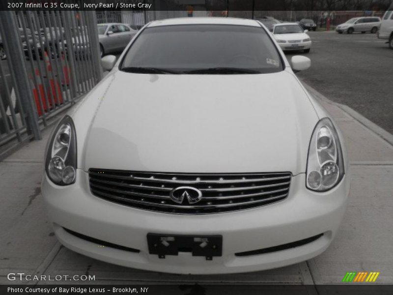 Ivory Pearl / Stone Gray 2007 Infiniti G 35 Coupe