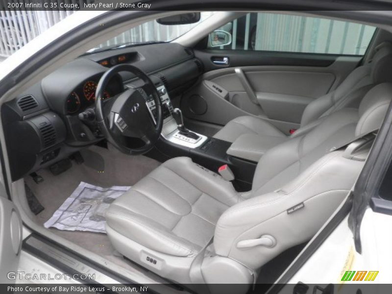 Ivory Pearl / Stone Gray 2007 Infiniti G 35 Coupe