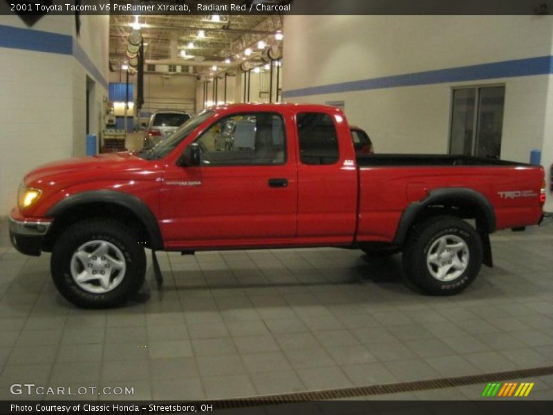 Radiant Red / Charcoal 2001 Toyota Tacoma V6 PreRunner Xtracab