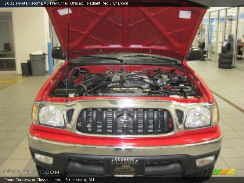 Radiant Red / Charcoal 2001 Toyota Tacoma V6 PreRunner Xtracab