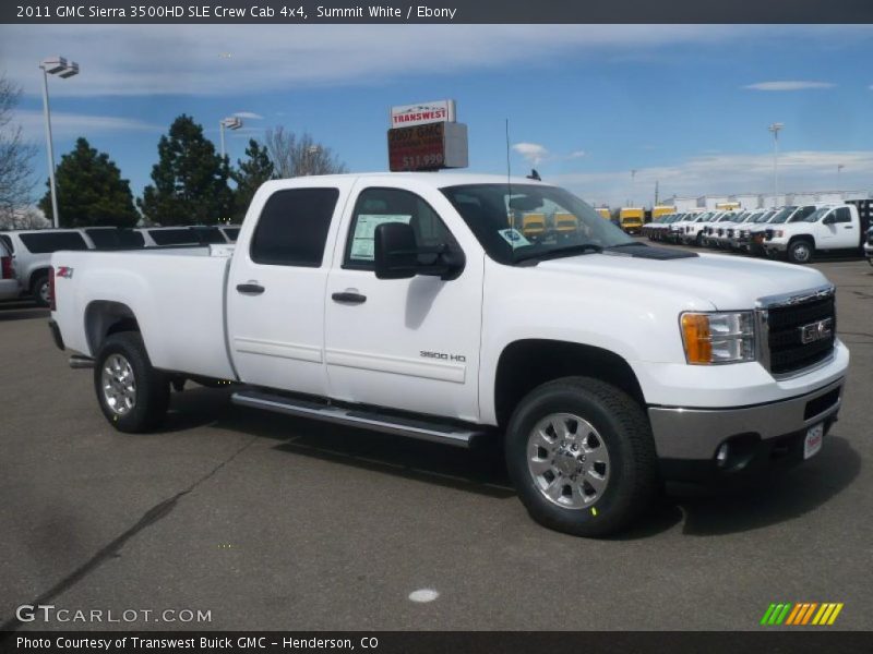 Summit White / Ebony 2011 GMC Sierra 3500HD SLE Crew Cab 4x4