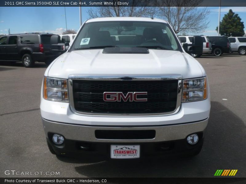 Summit White / Ebony 2011 GMC Sierra 3500HD SLE Crew Cab 4x4