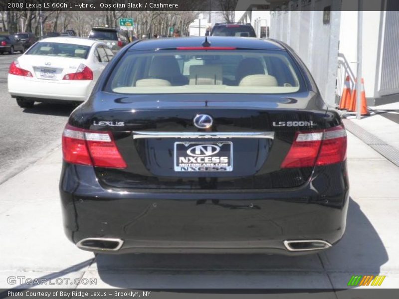 Obsidian Black / Cashmere 2008 Lexus LS 600h L Hybrid