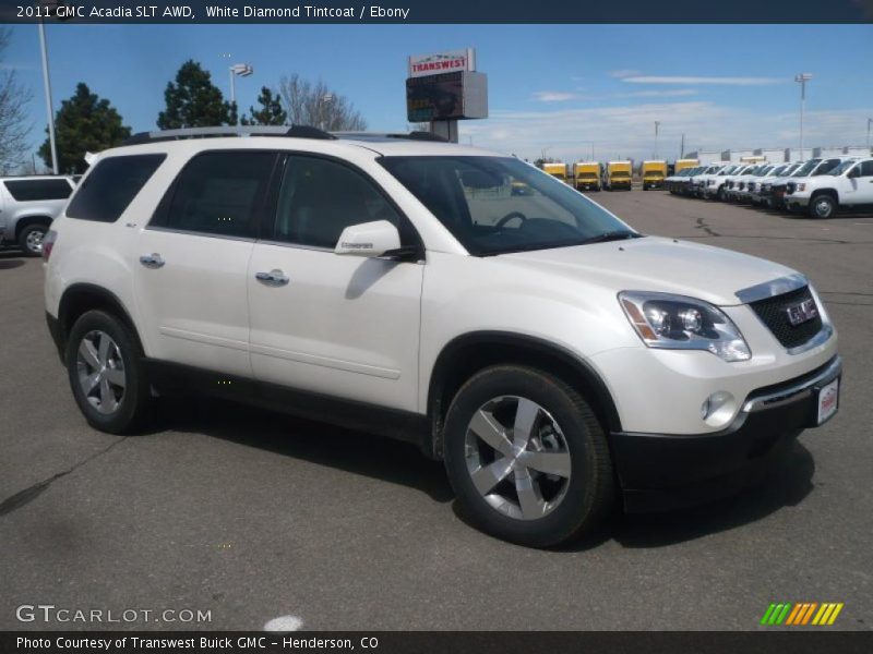White Diamond Tintcoat / Ebony 2011 GMC Acadia SLT AWD
