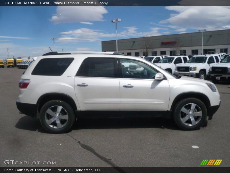 White Diamond Tintcoat / Ebony 2011 GMC Acadia SLT AWD