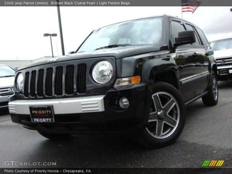 Brilliant Black Crystal Pearl / Light Pebble Beige 2009 Jeep Patriot Limited