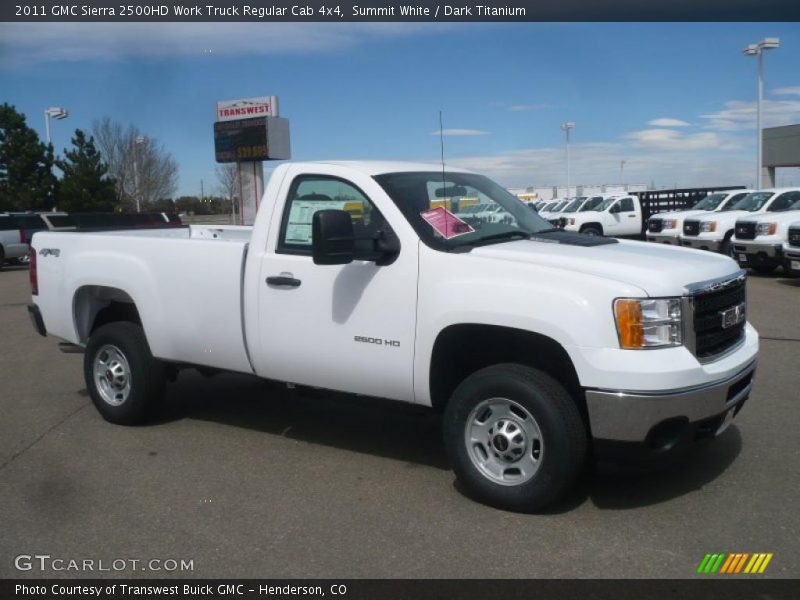Summit White / Dark Titanium 2011 GMC Sierra 2500HD Work Truck Regular Cab 4x4