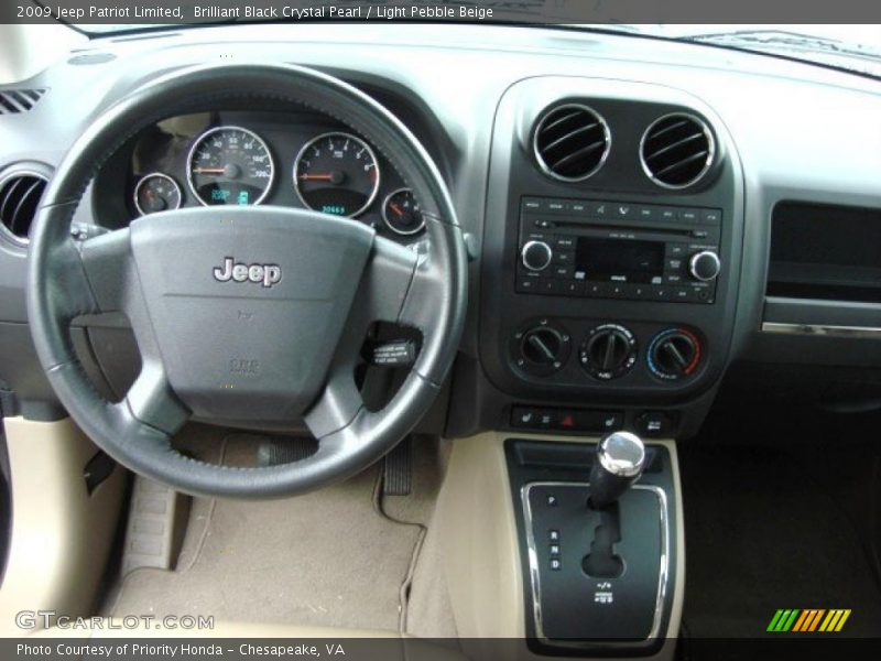 Brilliant Black Crystal Pearl / Light Pebble Beige 2009 Jeep Patriot Limited