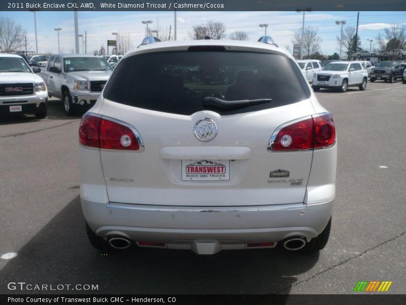 White Diamond Tricoat / Cashmere/Cocoa 2011 Buick Enclave CXL AWD