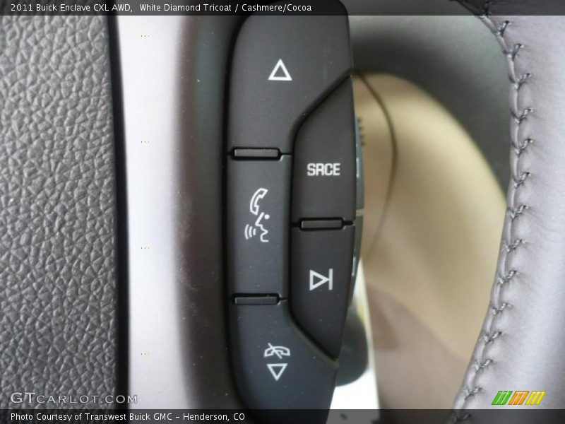 White Diamond Tricoat / Cashmere/Cocoa 2011 Buick Enclave CXL AWD