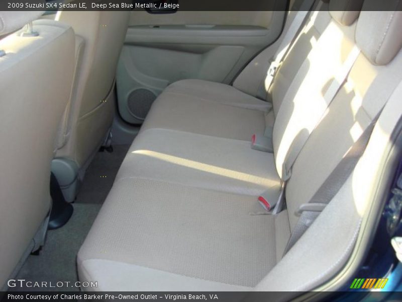 Deep Sea Blue Metallic / Beige 2009 Suzuki SX4 Sedan LE