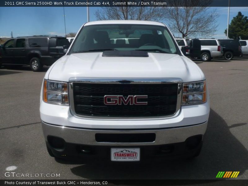 Summit White / Dark Titanium 2011 GMC Sierra 2500HD Work Truck Extended Cab 4x4
