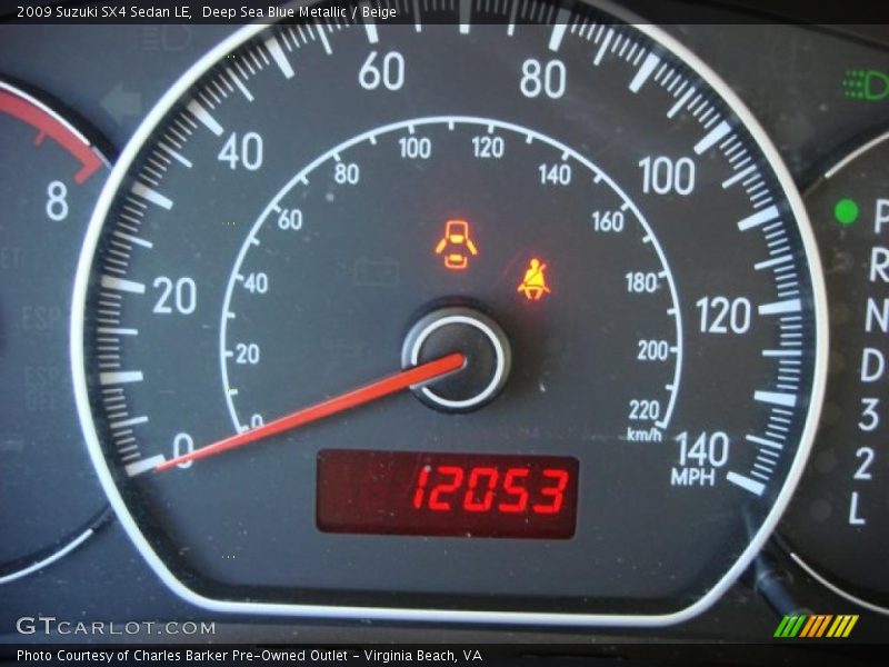 Deep Sea Blue Metallic / Beige 2009 Suzuki SX4 Sedan LE
