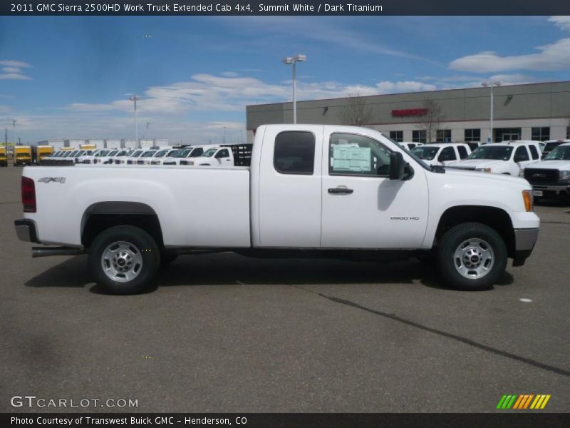 Summit White / Dark Titanium 2011 GMC Sierra 2500HD Work Truck Extended Cab 4x4