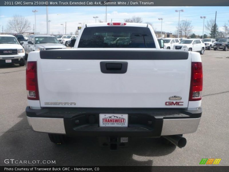 Summit White / Dark Titanium 2011 GMC Sierra 2500HD Work Truck Extended Cab 4x4