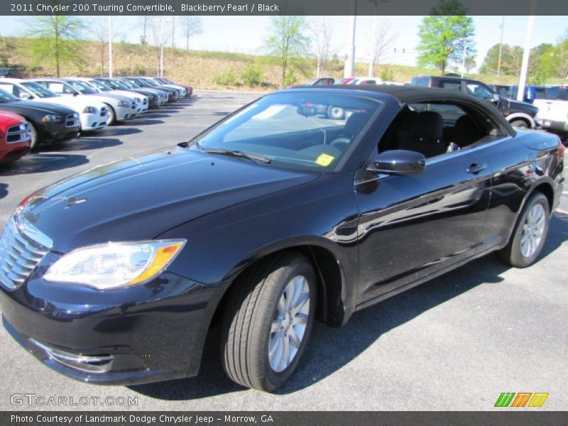 Blackberry Pearl / Black 2011 Chrysler 200 Touring Convertible