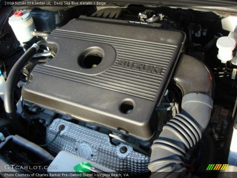 Deep Sea Blue Metallic / Beige 2009 Suzuki SX4 Sedan LE