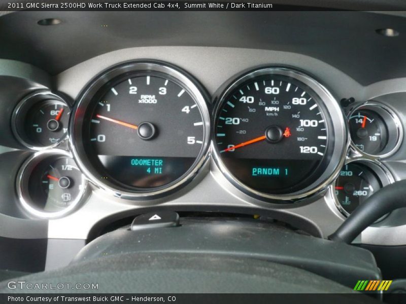 Summit White / Dark Titanium 2011 GMC Sierra 2500HD Work Truck Extended Cab 4x4
