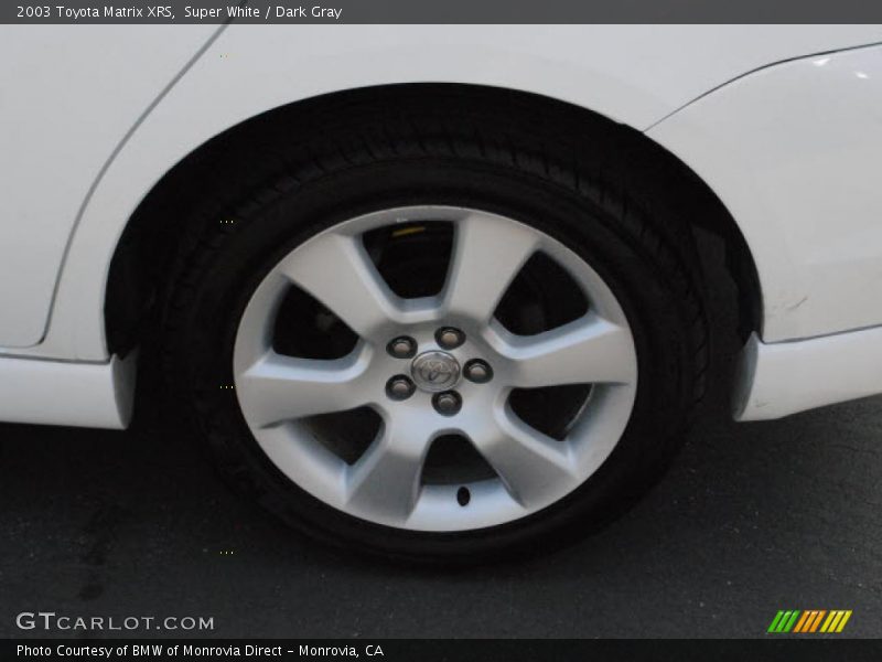 Super White / Dark Gray 2003 Toyota Matrix XRS