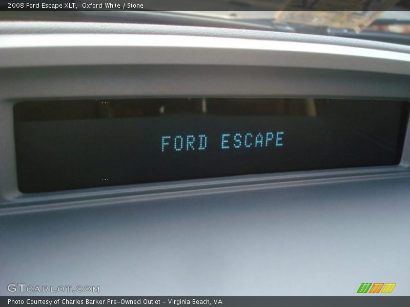 Oxford White / Stone 2008 Ford Escape XLT