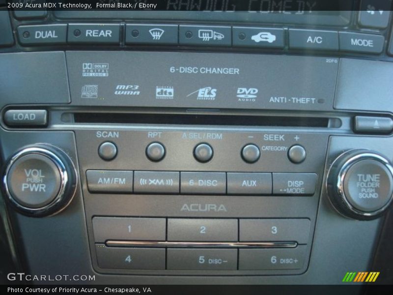 Formal Black / Ebony 2009 Acura MDX Technology