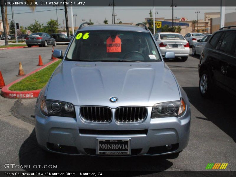 Blue Water Metallic / Grey 2006 BMW X3 3.0i