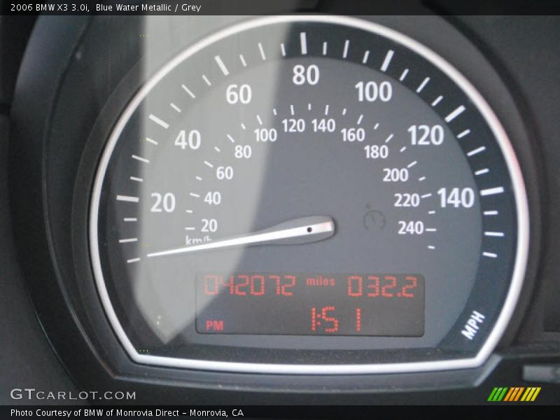 Blue Water Metallic / Grey 2006 BMW X3 3.0i