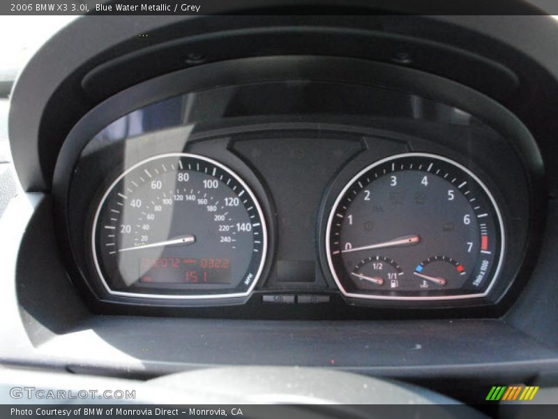 Blue Water Metallic / Grey 2006 BMW X3 3.0i