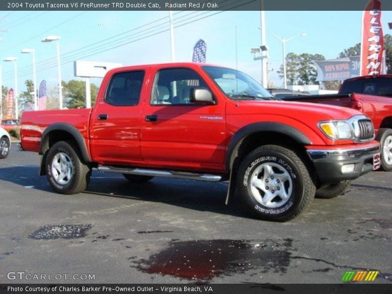 Radiant Red / Oak 2004 Toyota Tacoma V6 PreRunner TRD Double Cab