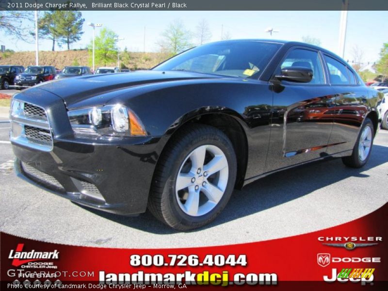 Brilliant Black Crystal Pearl / Black 2011 Dodge Charger Rallye