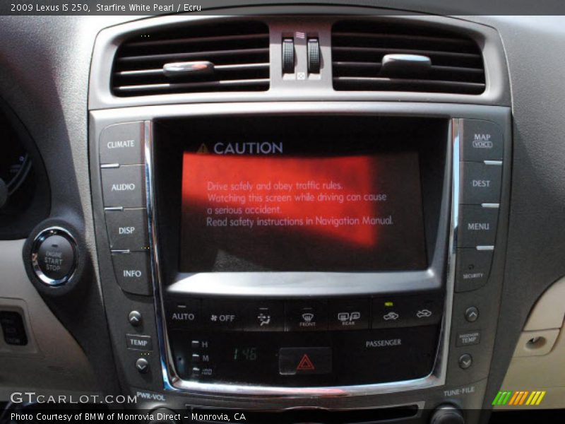 Starfire White Pearl / Ecru 2009 Lexus IS 250