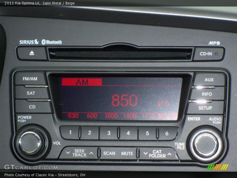 Controls of 2011 Optima LX