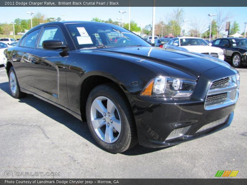 Brilliant Black Crystal Pearl / Black 2011 Dodge Charger Rallye