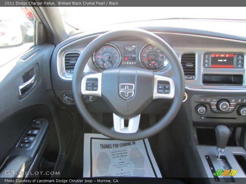 Brilliant Black Crystal Pearl / Black 2011 Dodge Charger Rallye