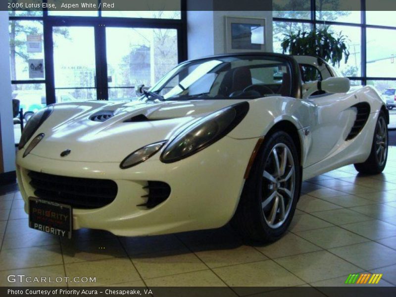 Aspen White / Red 2006 Lotus Elise