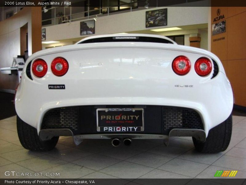 Aspen White / Red 2006 Lotus Elise