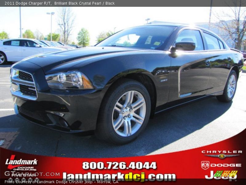 Brilliant Black Crystal Pearl / Black 2011 Dodge Charger R/T
