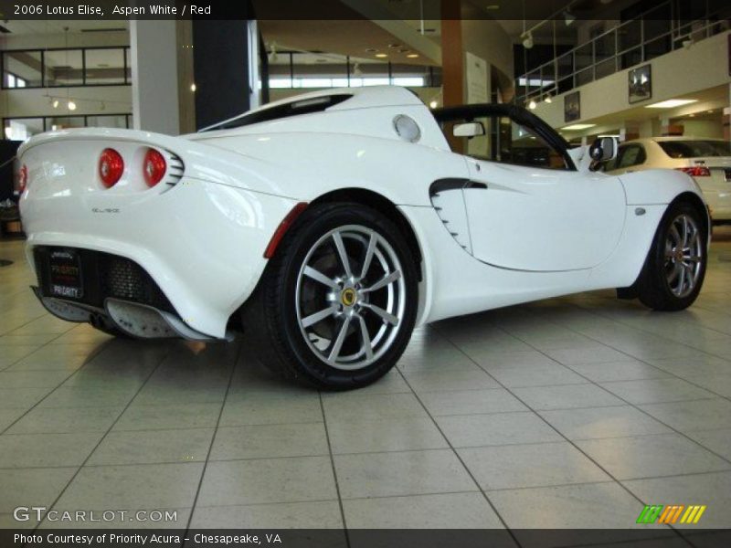 Aspen White / Red 2006 Lotus Elise