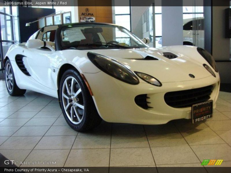 Aspen White / Red 2006 Lotus Elise